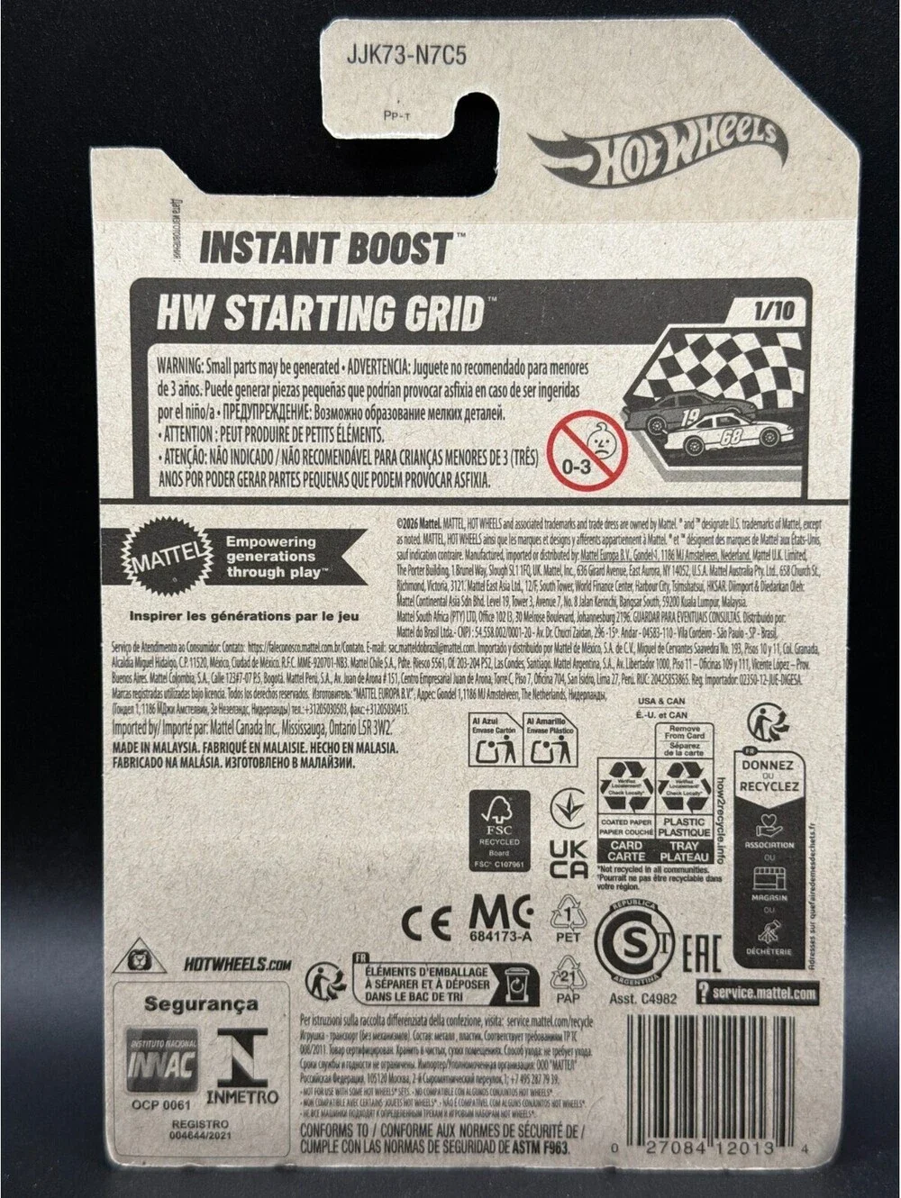 Hot Wheels 2026 Instant Boost Clear Black Brown HW Starting Grid 1/10 JJK73 NIB